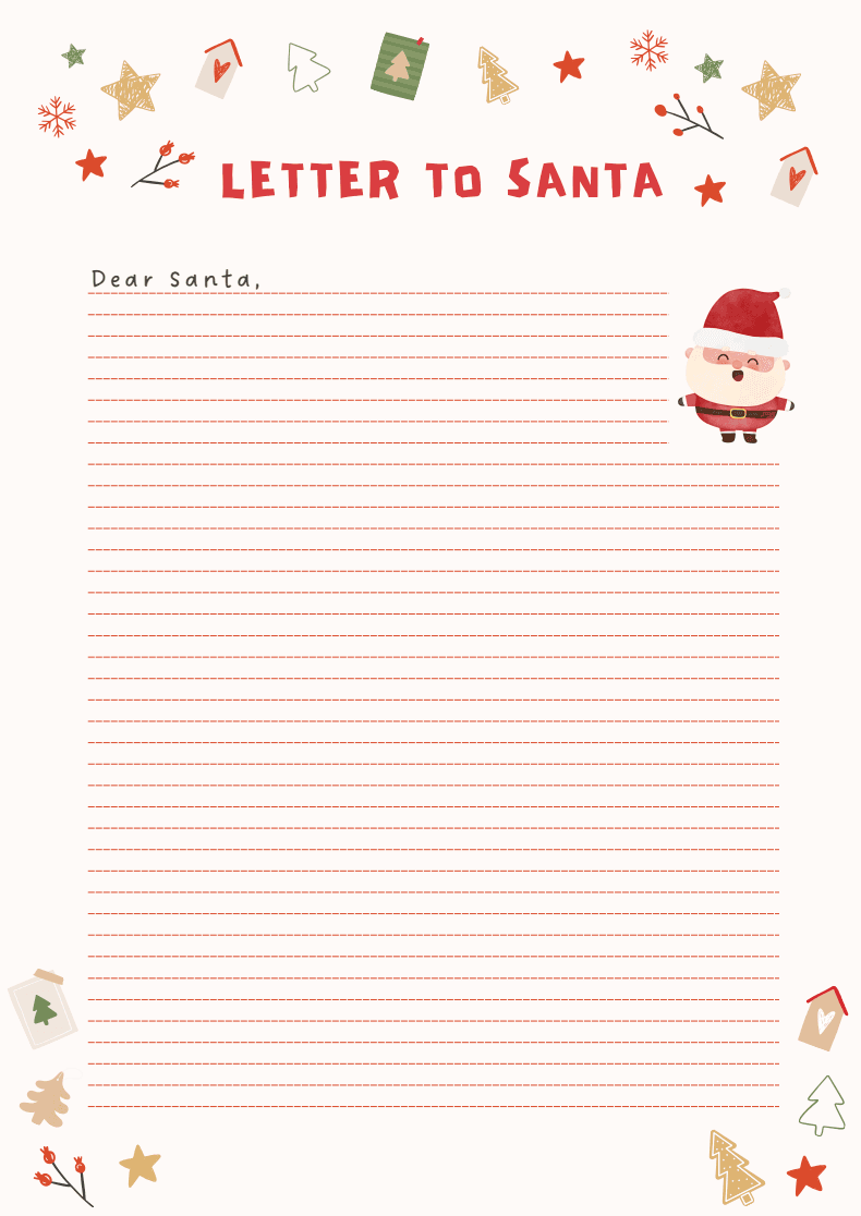 Preview of Letter to Santa Worksheet