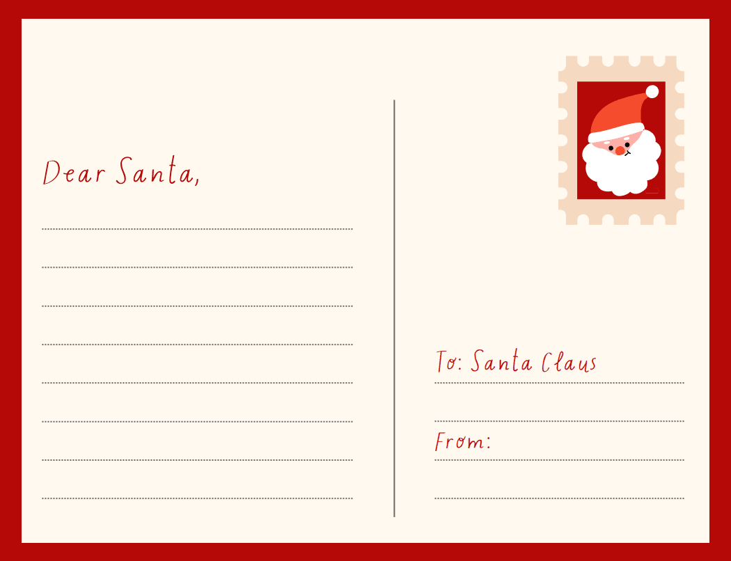 Preview of Santa Letter Postcard